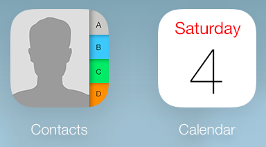 iOS Icons for Contacts and Calendars